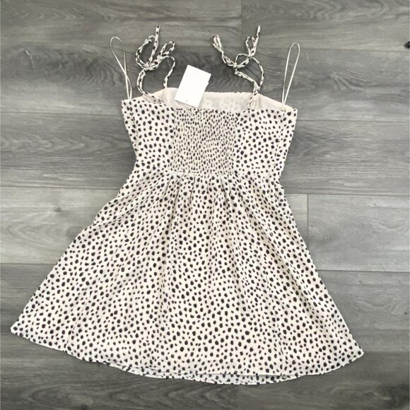 Lola Grace Womens Adjustable Strap Patterned Mini Dress-Ivory-Medium-NWT - Picture 7 of 8